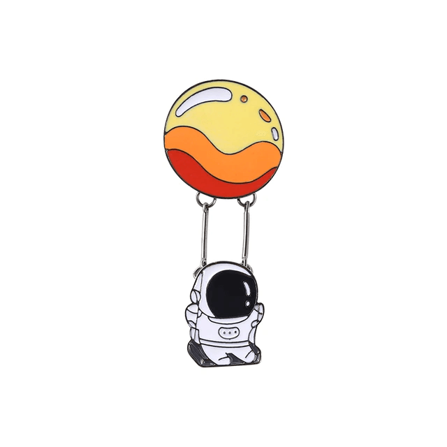 Space Man Balloon Pin